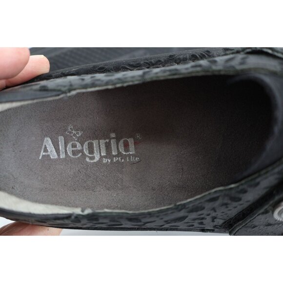 Alegria Women's Dena Loafer Size 40 10 Slip On Nursing Shoe Black Leather - Picture 10 of 12
